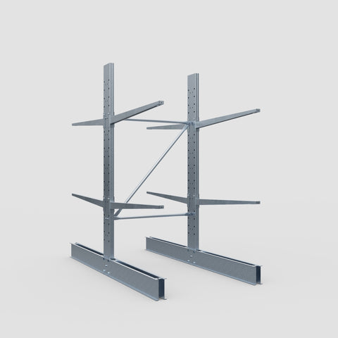 Cantilever Rack - Double Sided - Standard Duty - Hot Dip Galvanized - Full Bay - Height 2500mm