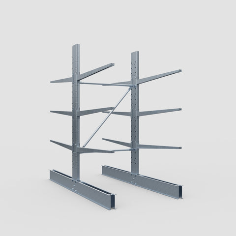 Cantilever Rack - Double Sided - Standard Duty - Hot Dip Galvanized - Full Bay - Height 2500mm