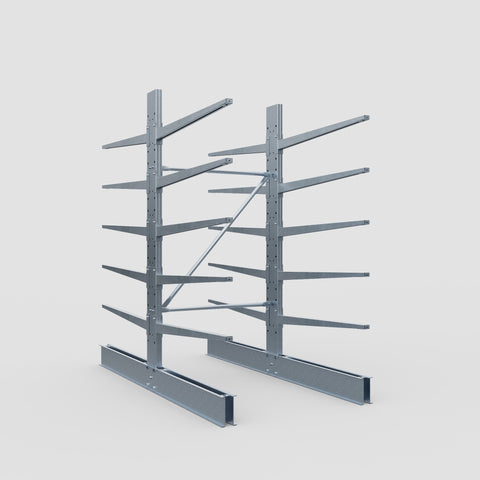 Cantilever Rack - Double Sided - Standard Duty - Hot Dip Galvanized - Full Bay - Height 2500mm