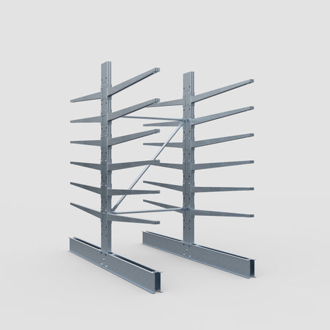 Cantilever Rack - Double Sided - Standard Duty - Hot Dip Galvanized - Full Bay - Height 2500mm