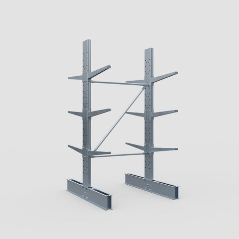 Cantilever Rack - Double Sided - Standard Duty - Hot Dip Galvanized - Full Bay - Height 2500mm