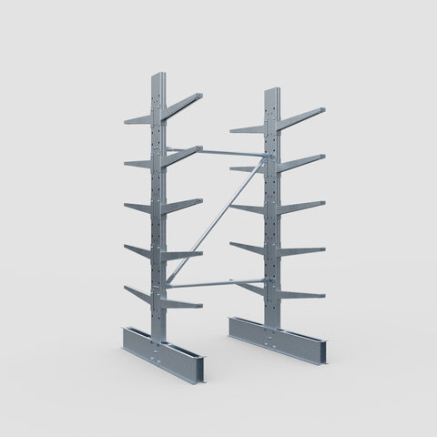 Cantilever Rack - Double Sided - Standard Duty - Hot Dip Galvanized - Full Bay - Height 2500mm