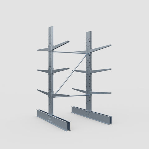 Cantilever Rack - Double Sided - Standard Duty - Hot Dip Galvanized - Full Bay - Height 2500mm