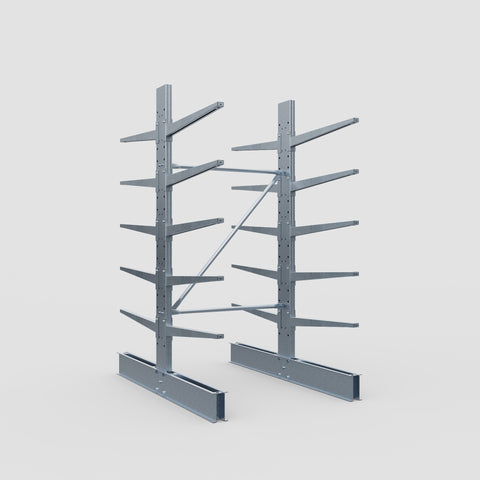 Cantilever Rack - Double Sided - Standard Duty - Hot Dip Galvanized - Full Bay - Height 2500mm