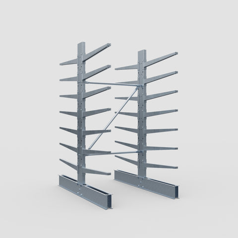 Cantilever Rack - Double Sided - Standard Duty - Hot Dip Galvanized - Full Bay - Height 2500mm