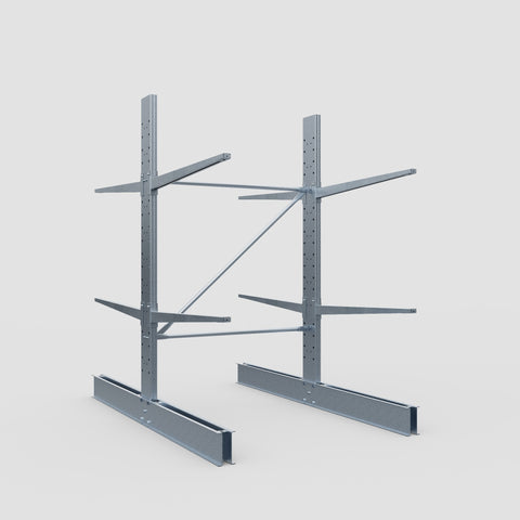 Cantilever Rack - Double Sided - Standard Duty - Hot Dip Galvanized - Full Bay - Height 2500mm