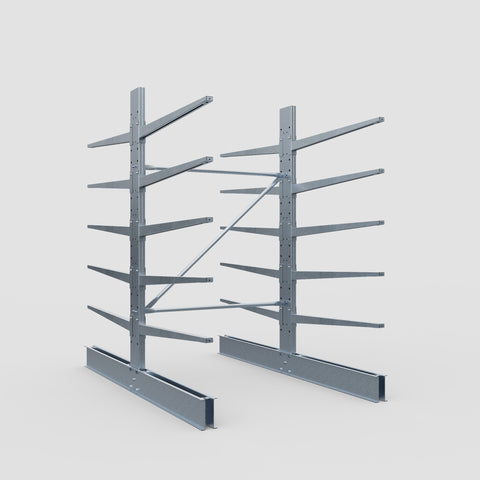 Cantilever Rack - Double Sided - Standard Duty - Hot Dip Galvanized - Full Bay - Height 2500mm