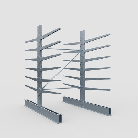 Cantilever Rack - Double Sided - Standard Duty - Hot Dip Galvanized - Full Bay - Height 2500mm