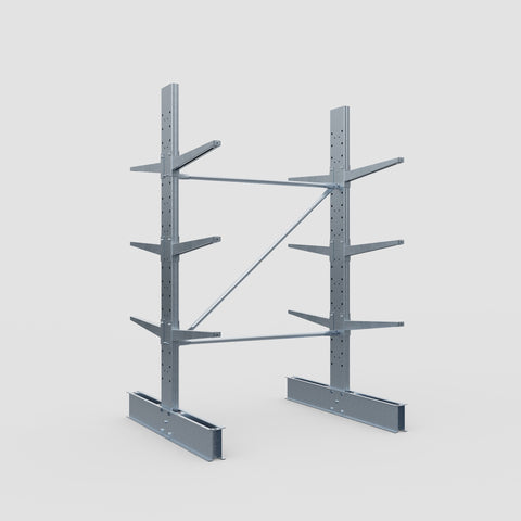 Cantilever Rack - Double Sided - Standard Duty - Hot Dip Galvanized - Full Bay - Height 2500mm