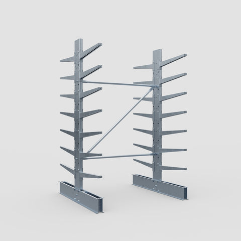 Cantilever Rack - Double Sided - Standard Duty - Hot Dip Galvanized - Full Bay - Height 2500mm