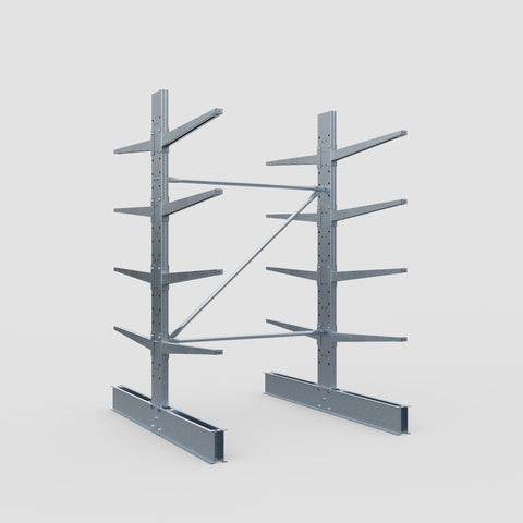 Cantilever Rack - Double Sided - Standard Duty - Hot Dip Galvanized - Full Bay - Height 2500mm