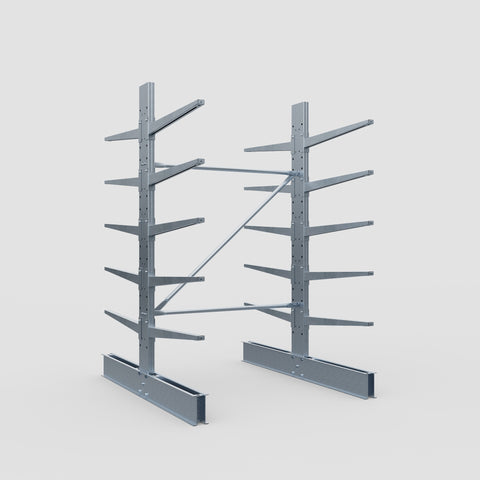 Cantilever Rack - Double Sided - Standard Duty - Hot Dip Galvanized - Full Bay - Height 2500mm