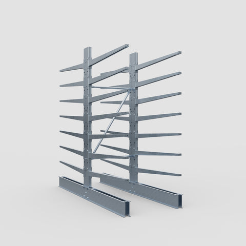 Cantilever Rack - Double Sided - Standard Duty - Hot Dip Galvanized - Full Bay - Height 2500mm