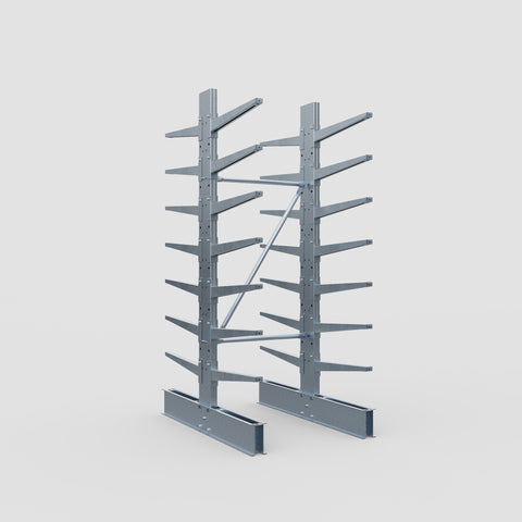 Cantilever Rack - Double Sided - Standard Duty - Hot Dip Galvanized - Full Bay - Height 2500mm