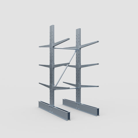 Cantilever Rack - Double Sided - Standard Duty - Hot Dip Galvanized - Full Bay - Height 2500mm