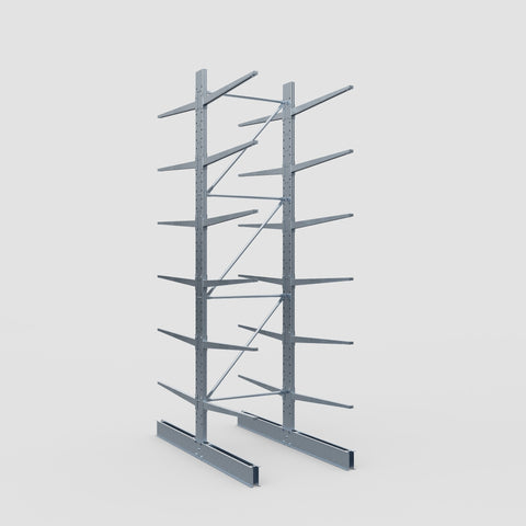 Cantilever Rack - Double Sided - Standard Duty - Hot Dip Galvanized - Full Bay - Height 4500mm