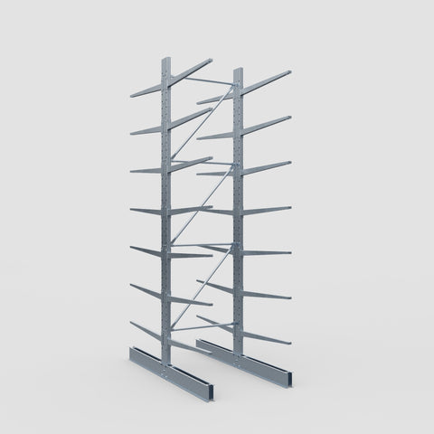 Cantilever Rack - Double Sided - Standard Duty - Hot Dip Galvanized - Full Bay - Height 4500mm