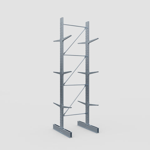 Cantilever Rack - Double Sided - Standard Duty - Hot Dip Galvanized - Full Bay - Height 4500mm