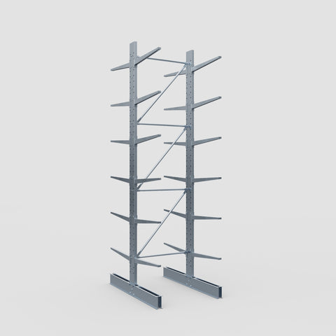 Cantilever Rack - Double Sided - Standard Duty - Hot Dip Galvanized - Full Bay - Height 4500mm