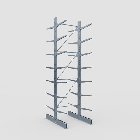 Cantilever Rack - Double Sided - Standard Duty - Hot Dip Galvanized - Full Bay - Height 4500mm