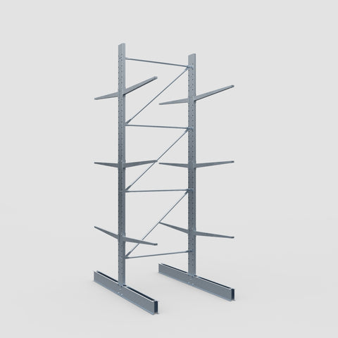 Cantilever Rack - Double Sided - Standard Duty - Hot Dip Galvanized - Full Bay - Height 4500mm