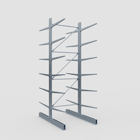 Cantilever Rack - Double Sided - Standard Duty - Hot Dip Galvanized - Full Bay - Height 4500mm