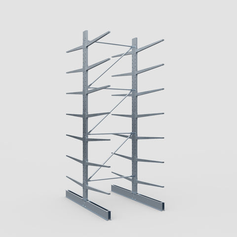 Cantilever Rack - Double Sided - Standard Duty - Hot Dip Galvanized - Full Bay - Height 4500mm