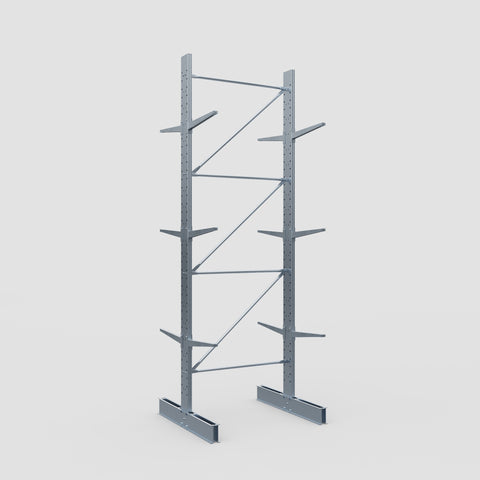 Cantilever Rack - Double Sided - Standard Duty - Hot Dip Galvanized - Full Bay - Height 4500mm