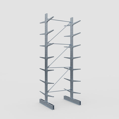 Cantilever Rack - Double Sided - Standard Duty - Hot Dip Galvanized - Full Bay - Height 4500mm