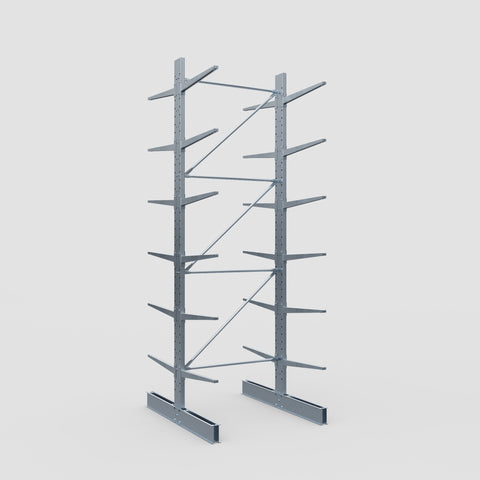 Cantilever Rack - Double Sided - Standard Duty - Hot Dip Galvanized - Full Bay - Height 4500mm