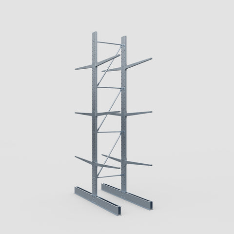 Cantilever Rack - Double Sided - Standard Duty - Hot Dip Galvanized - Full Bay - Height 4500mm