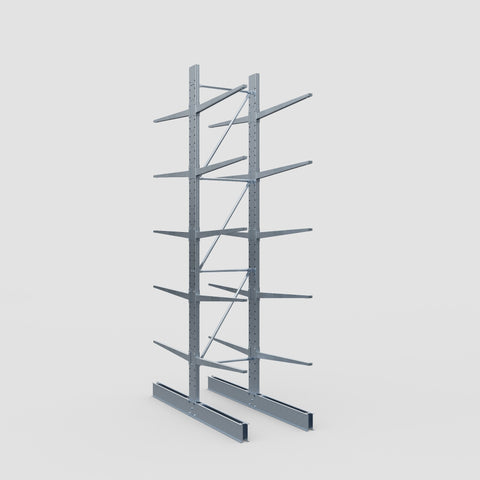 Cantilever Rack - Double Sided - Standard Duty - Hot Dip Galvanized - Full Bay - Height 4500mm