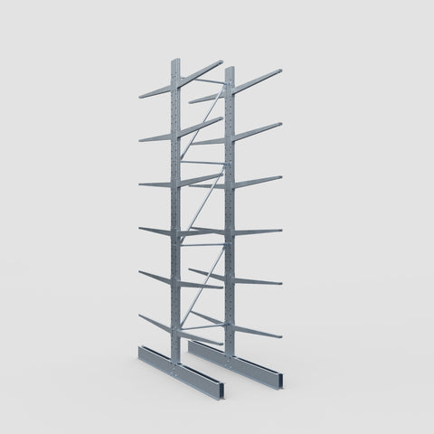 Cantilever Rack - Double Sided - Standard Duty - Hot Dip Galvanized - Full Bay - Height 4500mm