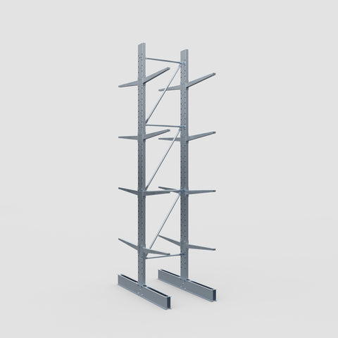 Cantilever Rack - Double Sided - Standard Duty - Hot Dip Galvanized - Full Bay - Height 4500mm