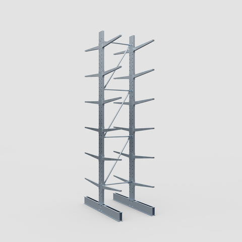 Cantilever Rack - Double Sided - Standard Duty - Hot Dip Galvanized - Full Bay - Height 4500mm