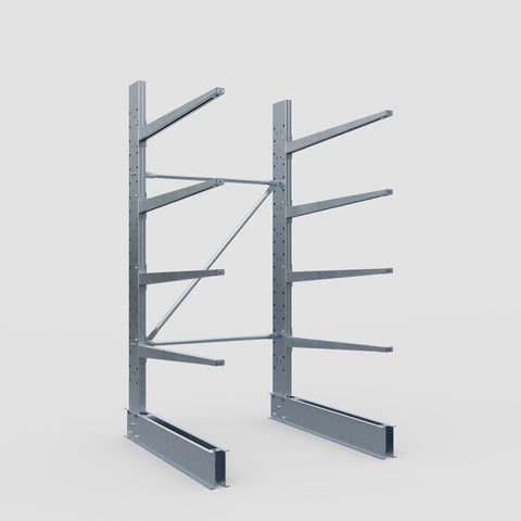 Cantilever Rack - Single Sided - Standard Duty - Hot Dip Galvanized - Full Bay - Height 2500mm