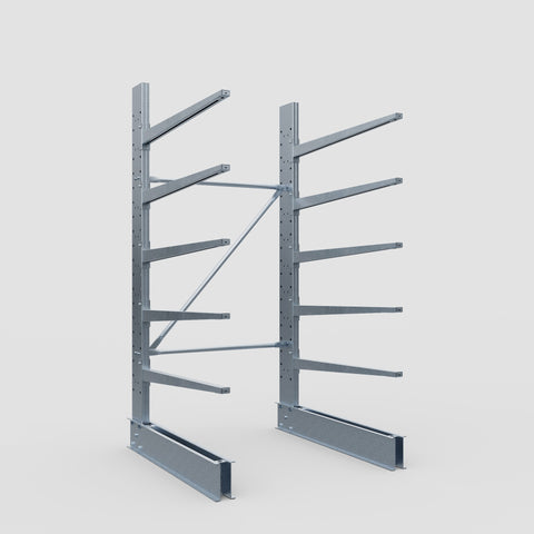 Cantilever Rack - Single Sided - Standard Duty - Hot Dip Galvanized - Full Bay - Height 2500mm