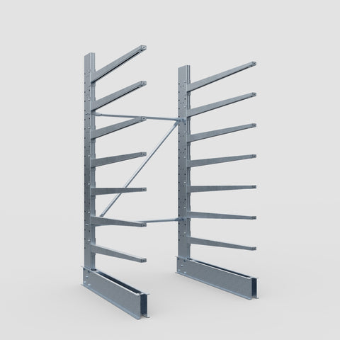 Cantilever Rack - Single Sided - Standard Duty - Hot Dip Galvanized - Full Bay - Height 2500mm