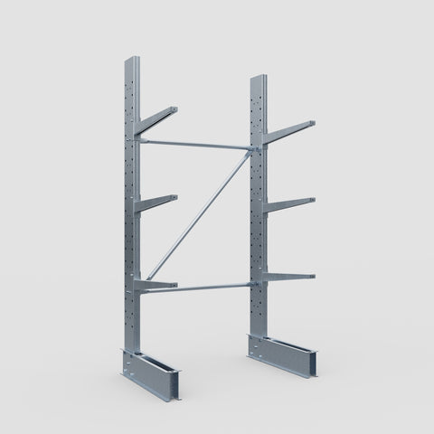 Cantilever Rack - Single Sided - Standard Duty - Hot Dip Galvanized - Full Bay - Height 2500mm