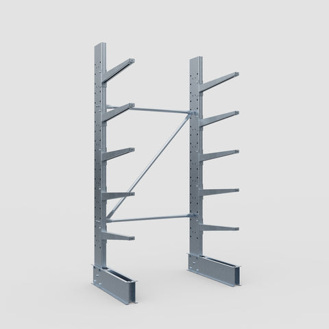 Cantilever Rack - Single Sided - Standard Duty - Hot Dip Galvanized - Full Bay - Height 2500mm