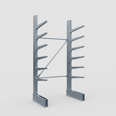 Cantilever Rack - Single Sided - Standard Duty - Hot Dip Galvanized - Full Bay - Height 2500mm