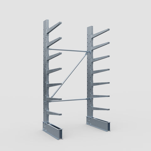 Cantilever Rack - Single Sided - Standard Duty - Hot Dip Galvanized - Full Bay - Height 2500mm