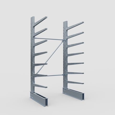 Cantilever Rack - Single Sided - Standard Duty - Hot Dip Galvanized - Full Bay - Height 2500mm