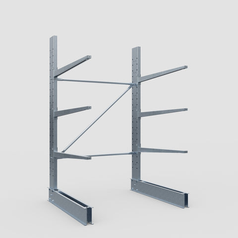 Cantilever Rack - Single Sided - Standard Duty - Hot Dip Galvanized - Full Bay - Height 2500mm