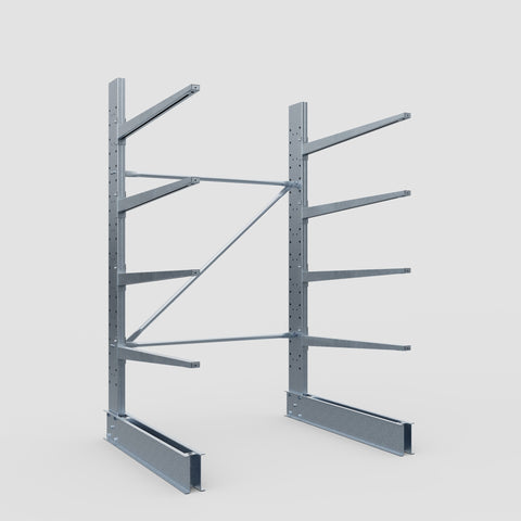 Cantilever Rack - Single Sided - Standard Duty - Hot Dip Galvanized - Full Bay - Height 2500mm