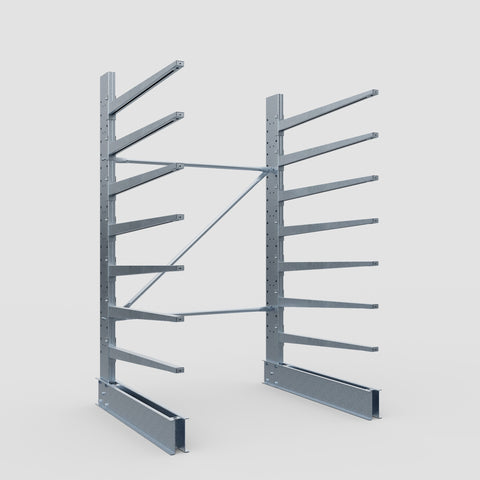 Cantilever Rack - Single Sided - Standard Duty - Hot Dip Galvanized - Full Bay - Height 2500mm