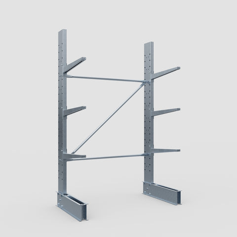 Cantilever Rack - Single Sided - Standard Duty - Hot Dip Galvanized - Full Bay - Height 2500mm