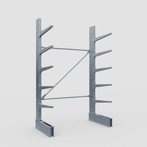 Cantilever Rack - Single Sided - Standard Duty - Hot Dip Galvanized - Full Bay - Height 2500mm