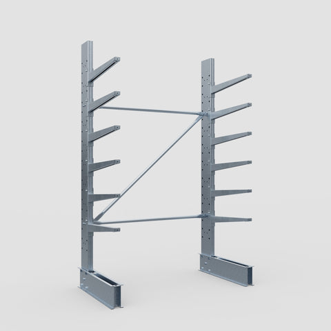 Cantilever Rack - Single Sided - Standard Duty - Hot Dip Galvanized - Full Bay - Height 2500mm