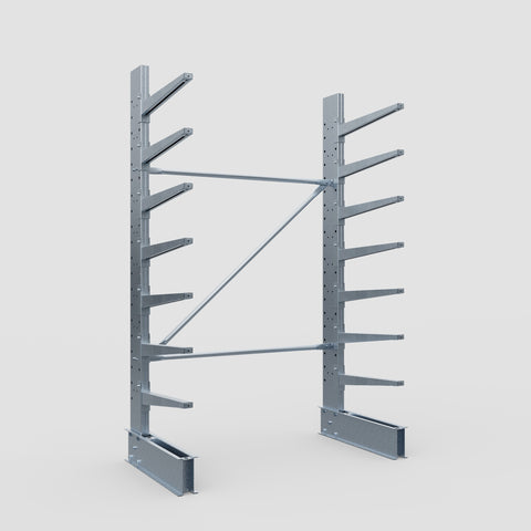 Cantilever Rack - Single Sided - Standard Duty - Hot Dip Galvanized - Full Bay - Height 2500mm